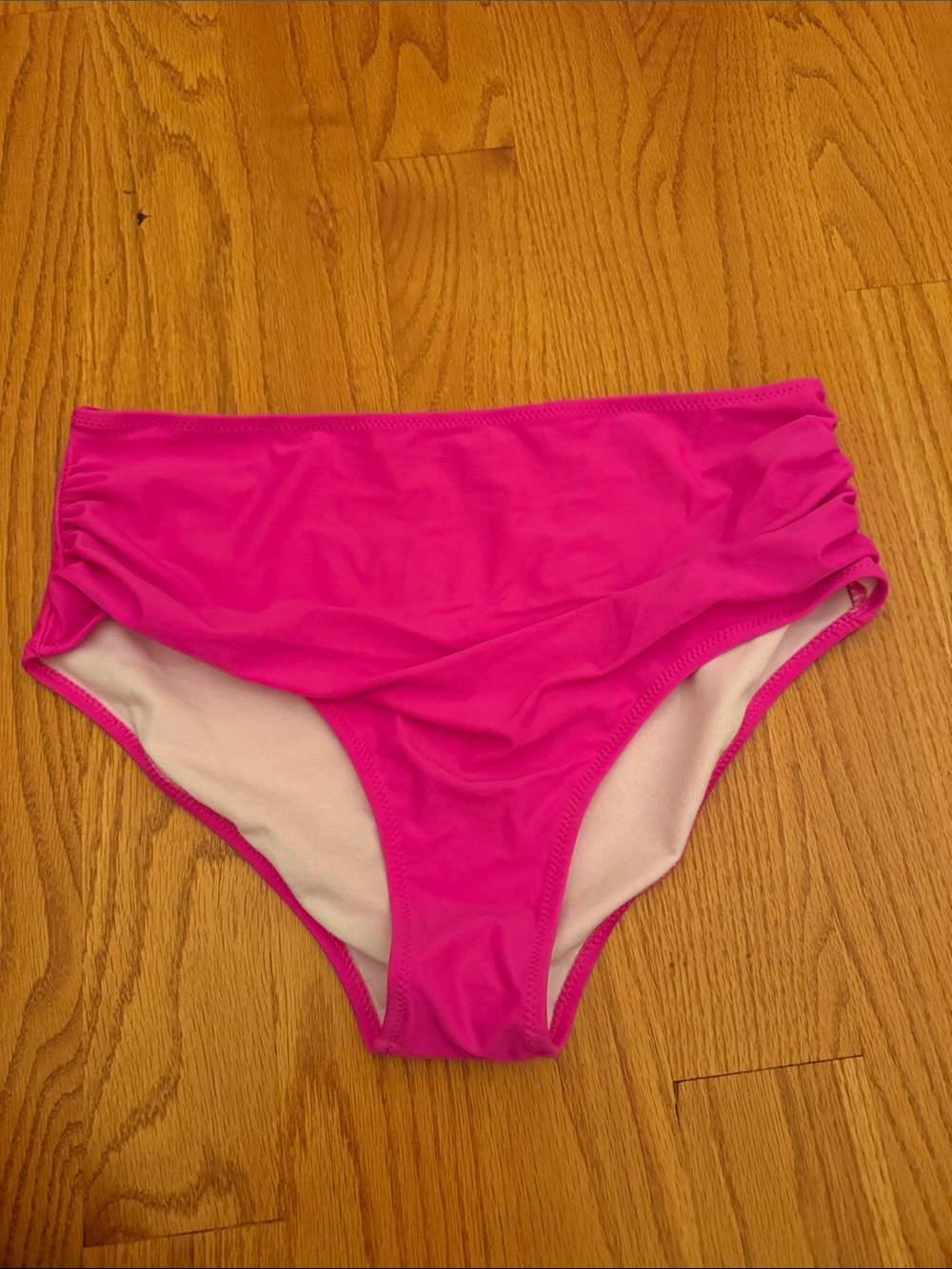 Women’s High-Waist Swim Bottoms in Hot Pink Size XL
